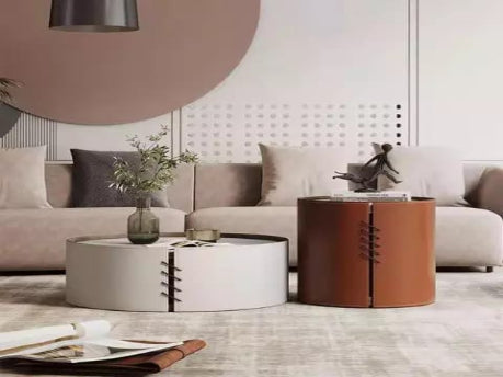 DuoTone Stitched Nesting Coffee Tables