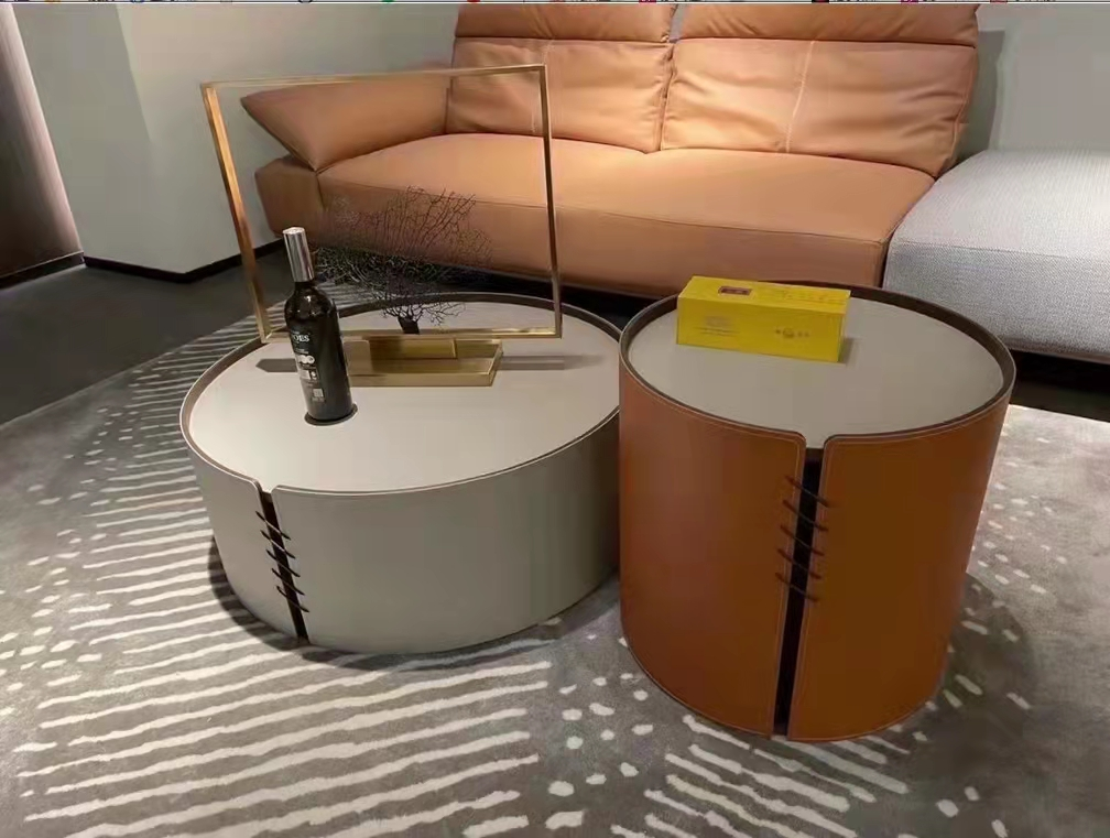 DuoTone Stitched Nesting Coffee Tables