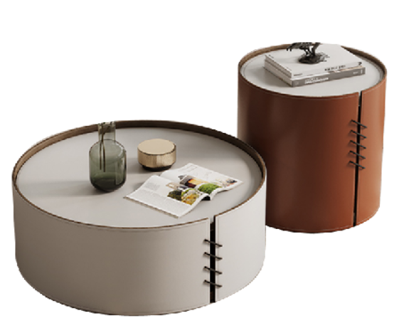 DuoTone Stitched Nesting Coffee Tables